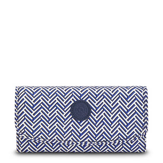 Kipling Money Land Printed Snap Wallet Handbag Urban Chevron | AU 1283GS